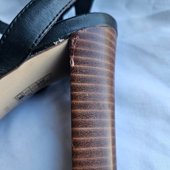 White House Black Market Celina 4.5”Heel Textured Open Toe Platform Sandal 8M - Picture 7 of 11